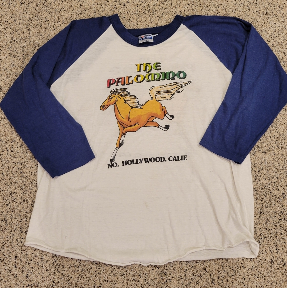 Vintage 70s 80s The Palomino Club Raglan Baseball Shirt North Hollywood XL